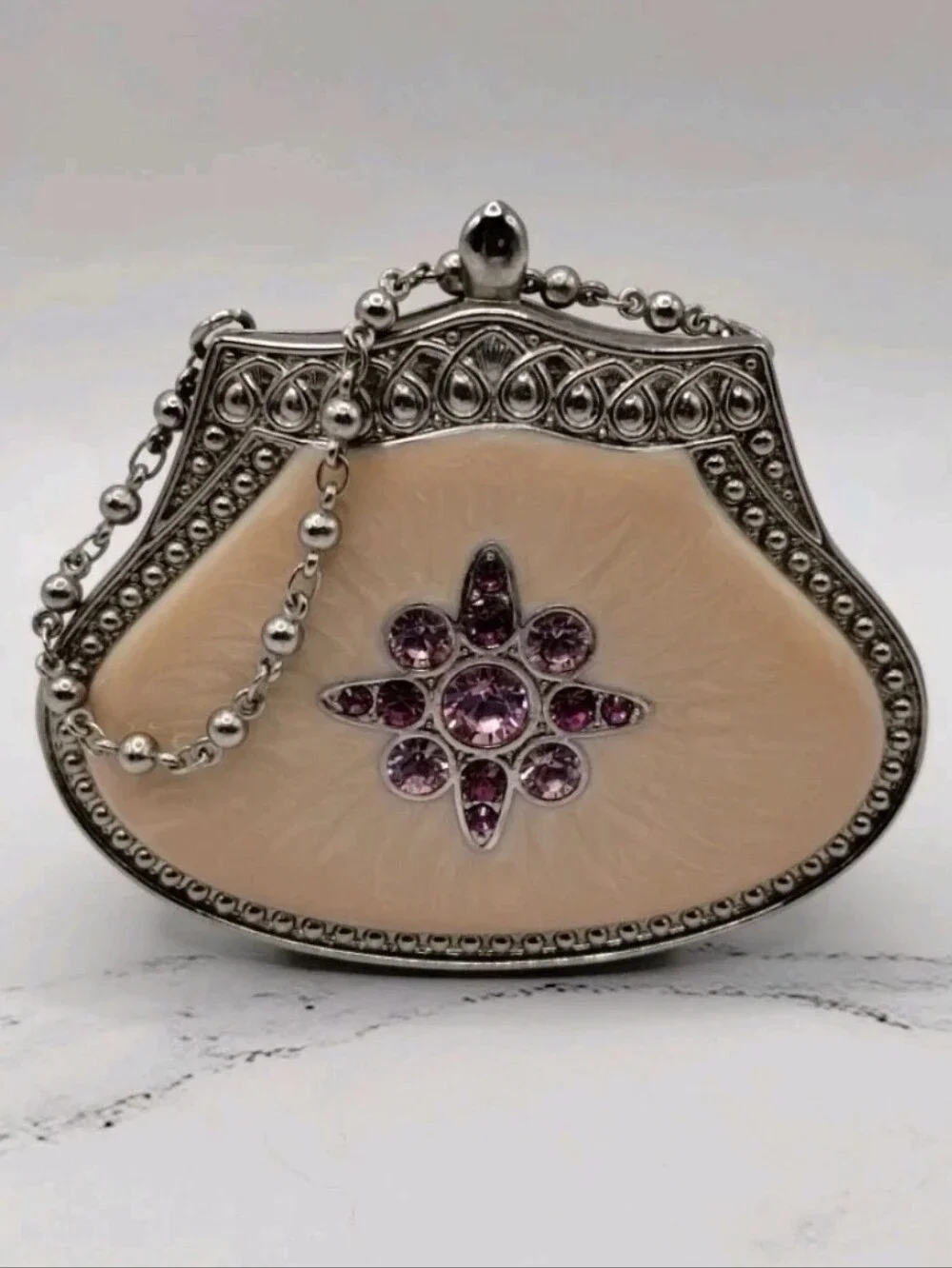 PartyLite Vintage Old Hollywood Glamour Purse Candle Holder